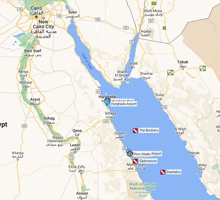 Red Sea Brothers Itinerary Map